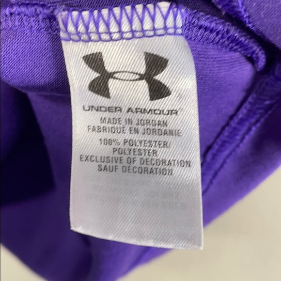 Under Armour Semi Fitted heat gear purple v neck - Picture 9 of 10